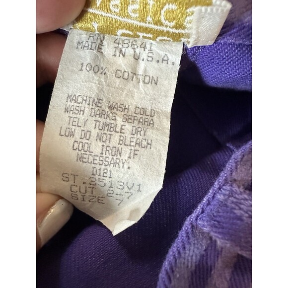 Ivy Club Classics Vtg Purple Stripe Denim Zip Pencil Skirt 80s/90s Preppy Size 7 - Picture 8 of 9